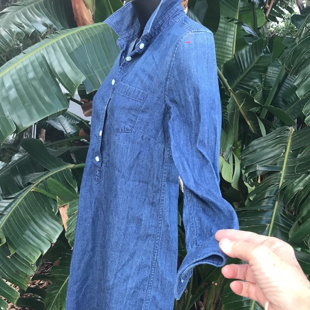Jcrew denim chambray shirt dress
